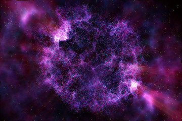 Polygonal space backdrop