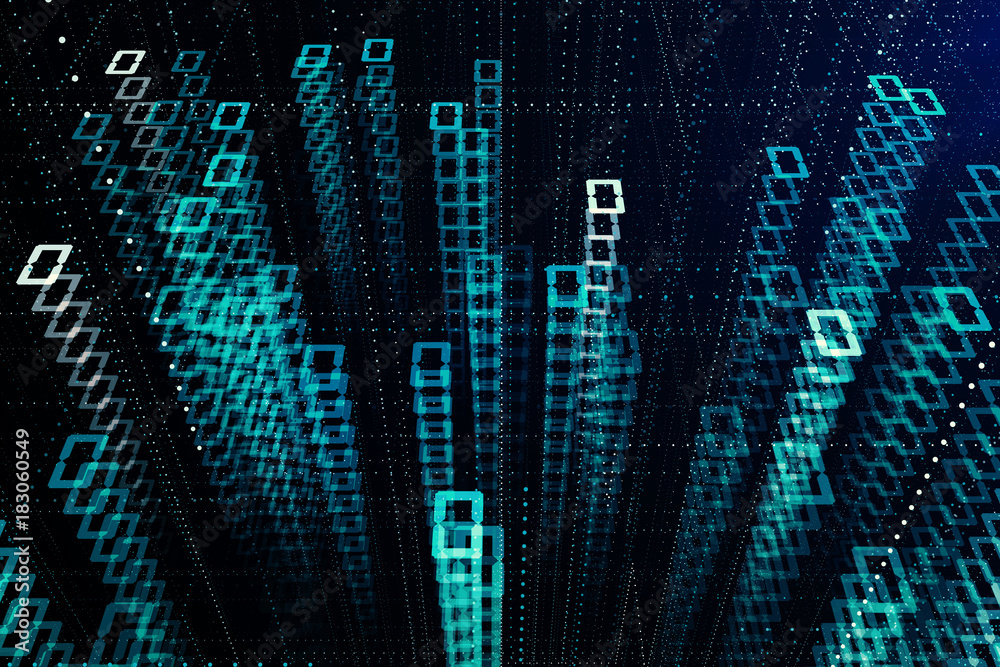 Aufkleber Binary code backdrop