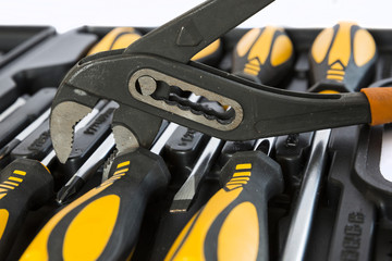 Set of screwdrivers Adjustable pliers