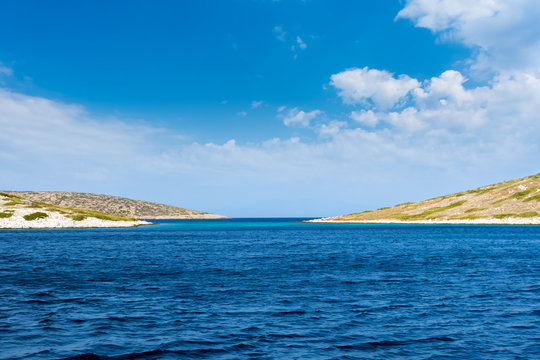 Amazing scenery at Tiganakia bay, Arki island, Dodecanese, Greece 