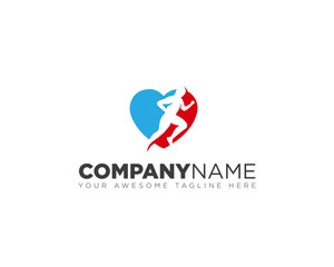 Running man logo corporate