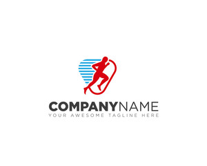 Running man logo corporate