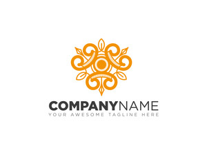 Flower logo abstract spa salon healthy