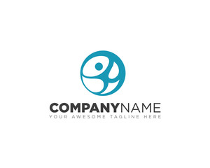 Human character logo coporate