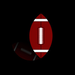 American football ball - vector icon