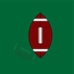 American football ball - vector icon