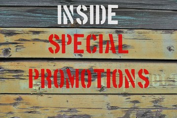 Inside special promotions - obrazy, fototapety, plakaty