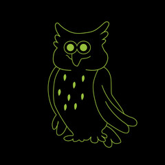 Vector of an owl design on white background, Wild Animals.