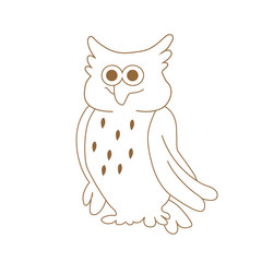 Vector of an owl design on white background, Wild Animals.