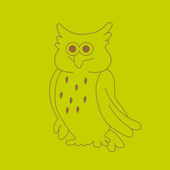Vector of an owl design on white background, Wild Animals.