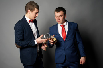 groom with his friends having fun