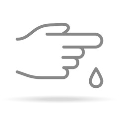 Blood Test, Blood Donation Icon In Trendy Thin Line Style Isolated On White Background. Medical Symbol For Your Design, Apps, Logo, UI. Vector Illustration, Eps10.