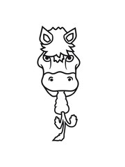 gesicht kopf karotte essen lecker hunger möhre groß vorne kleines süßes niedlich pony fohlen junges baby kind comic clipart cartoon pferd