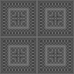 Obraz premium Design seamless monochrome lacy pattern