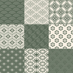 seamless japanese mesh pattern - 183064301