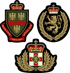 royal classic heraldic emblem badge shield - 183064507