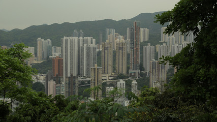 Fototapeta premium Hong kong desde el Pico Victoria