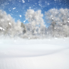 Winter background and snow