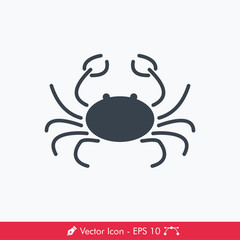 Crab Icon / Vector