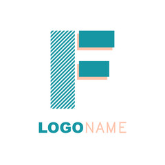 F Alphabet letter logo