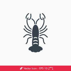 Lobster Icon / Vector