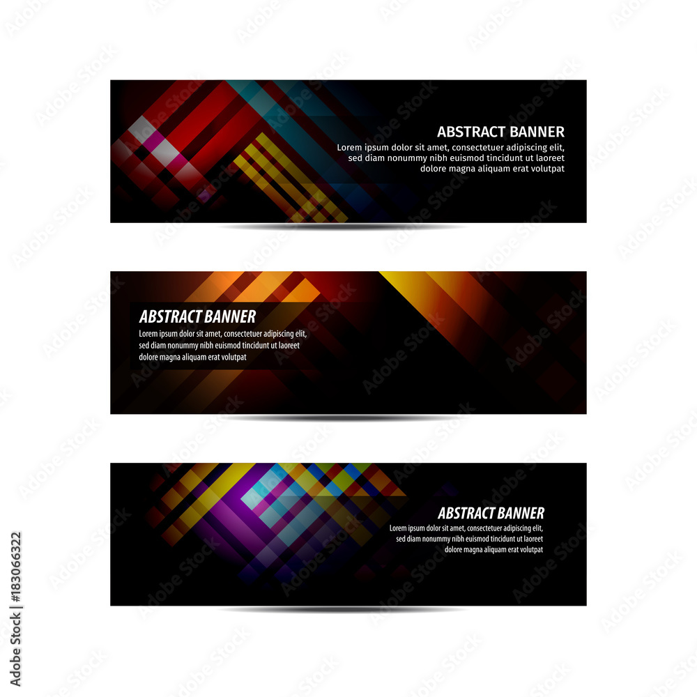 Canvas Prints set of abstract square banner background templates in vector format, for your promotional need, camp