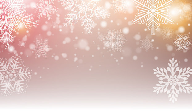 Christmas background with snowflakes, winter vector  illustration