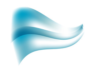 Abstract business background, blue wavy vector