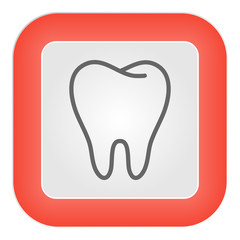 Human Tooth, Stomatology Icon In Trendy Thin Line Style Isolated On White Background. Medical Symbol For Your Design, Apps, Logo, UI. Vector Illustration, Eps10.