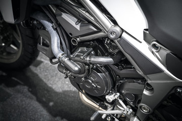 Engine of the sport motorbike
