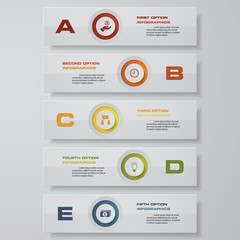 Design clean number banners template/graphic or website layout. Vector.