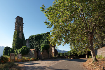 ruine du couvent d'Orezza en haute Corse