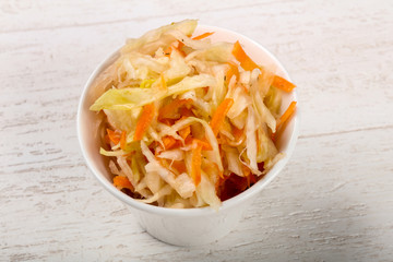 Raw pickled cabbage