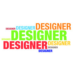 Designer typography word