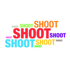 Shoot word typography artwork design