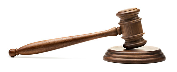 judge gavel isolated on white background