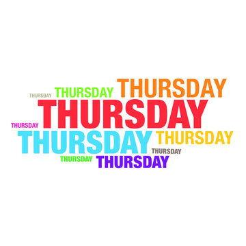 Thursday word typography artwork design
