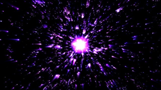 Stars or Energy Particle Charging Animation - Loop Purple