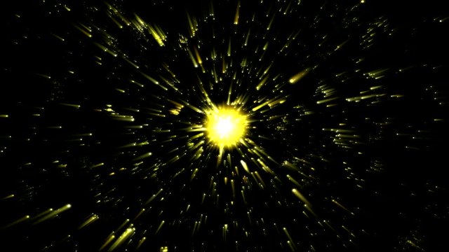 Stars or Energy Particle Charging Animation - Loop Yellow