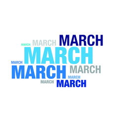 March month typography