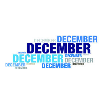 December month typography