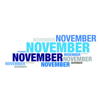 November month typography