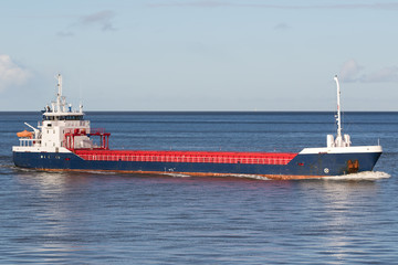 general cargo ship at sea