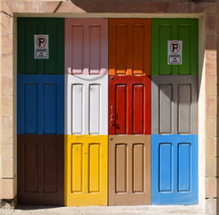 Colorful door at Marsaxlokk in Malta Island 