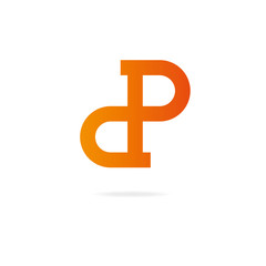 Letters P, D logo. Design template elements, monogram