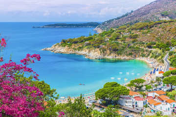 Fototapeta premium View of Cavoli beach, Elba island, Tuscany, Italy.
