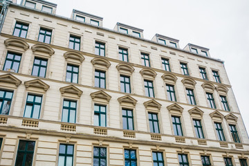 low angle view of residential house in germany