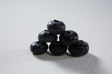 Blueberries on a white background