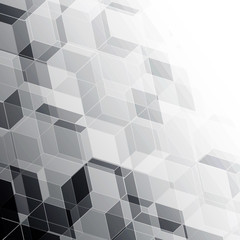 Abstract geometric white and gray with space modern design on Light gray silver background, vector illustration