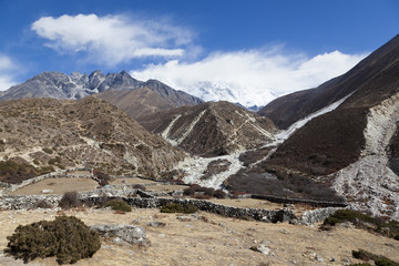 Fototapeta na wymiar Himalaya, Nepal. Way to Mount everest base camp
